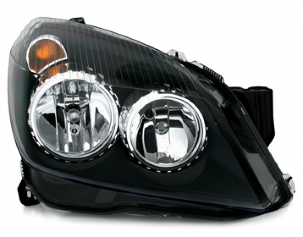 Halogen Klarglas Scheinwerfer Set für Opel Astra H 04 09 schwarz